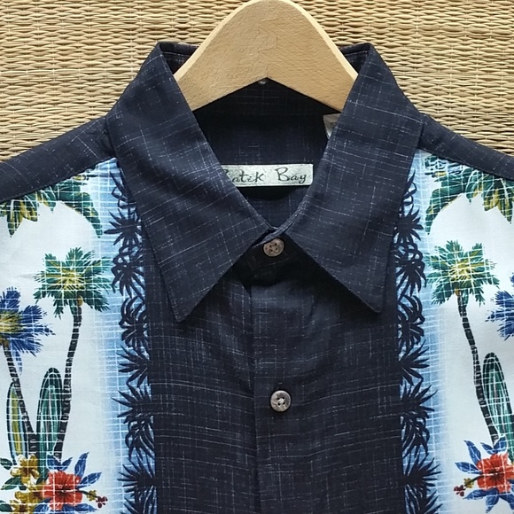 Batik Bay Men's Black shirts Hawaiian surfing NWT - Picture 5 of 7